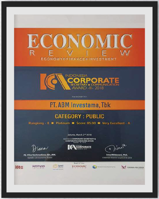 Platinum Rank 8, in Indonesia Good Corporate Secretary & Communication Award III 2018